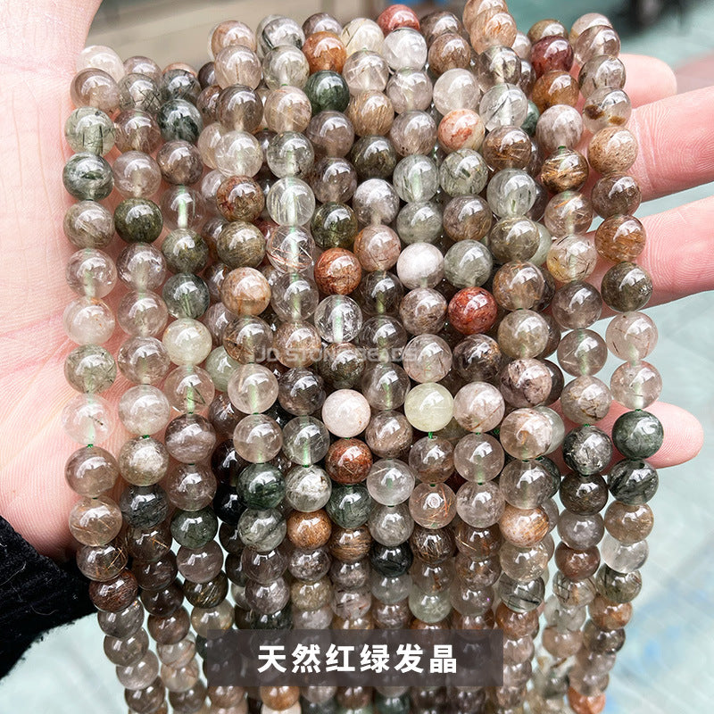 Color hair crystal loose bead mixed color crystal round bead bracelet