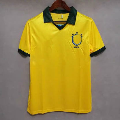1988-90 World Cup Brazil Retro Zico Falc?o S¨®crates Home Jersey