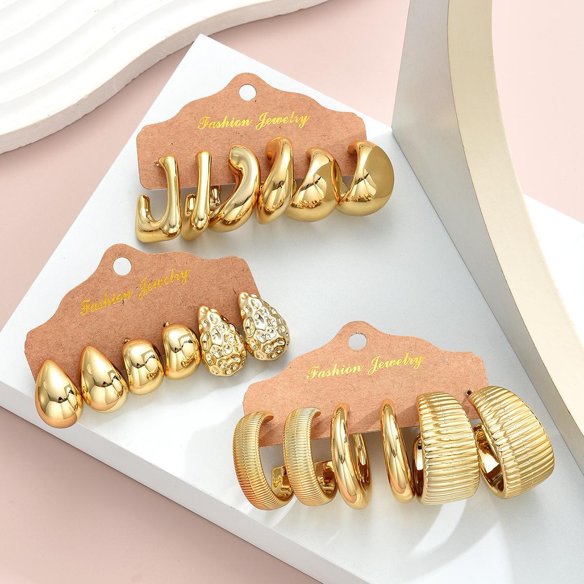 Irregular Water Drop Earring Set