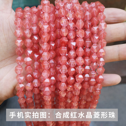 Crystal Diamond Cut Rhombus Beads Loose Beads