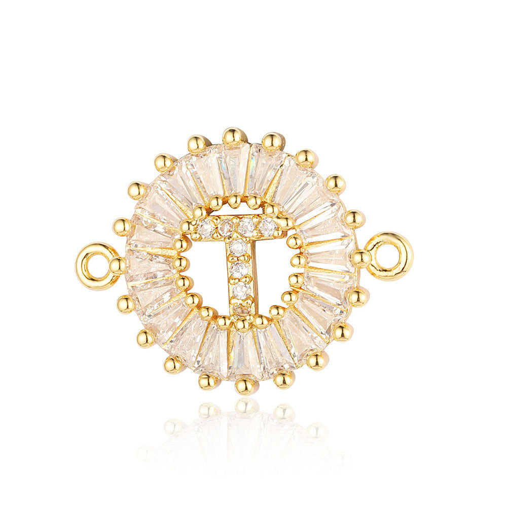 fashion 26 English letters copper zircon pendant