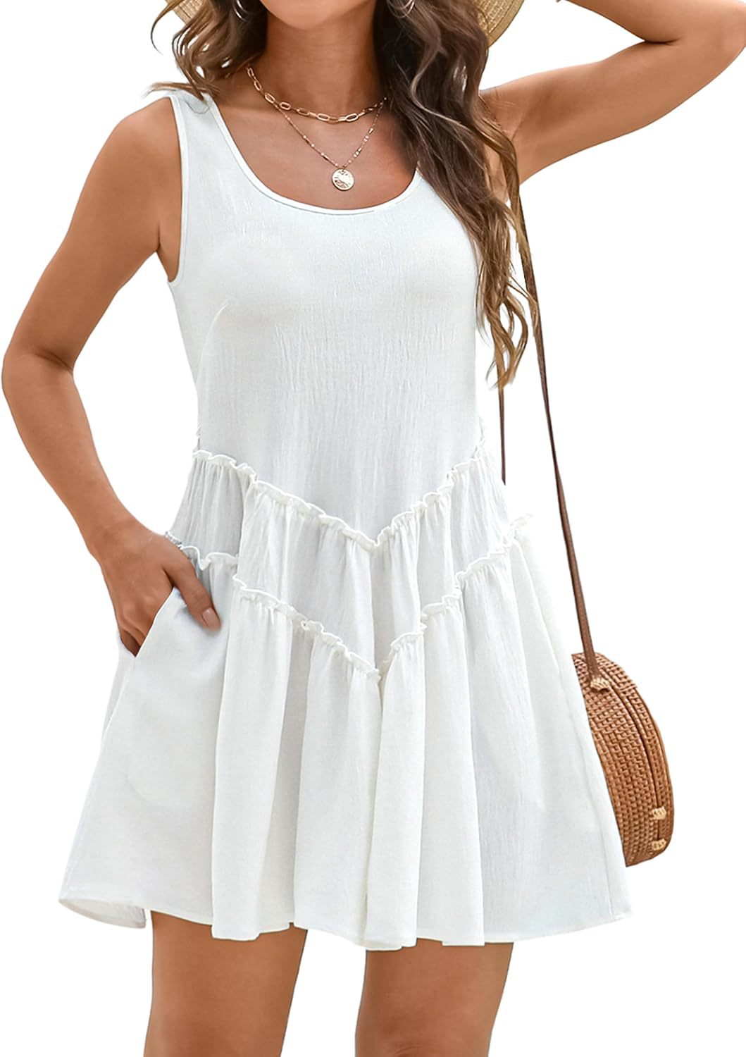 U-neck V-shaped lace dress
