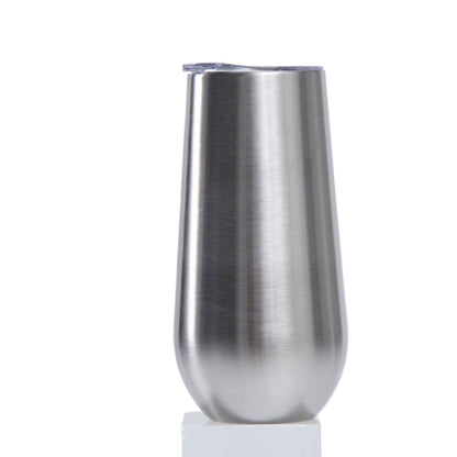 Stainless steel long-necked red wine glass