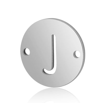 5 pcs/titanium steel English alphabet DIY pendant