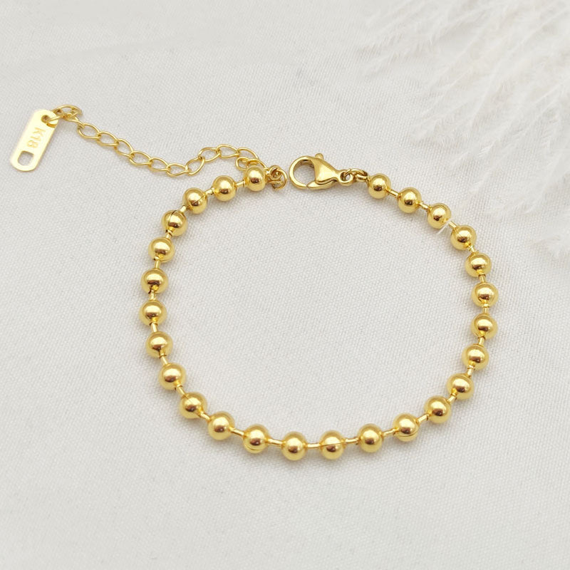 Gold Bead Bracelet Women