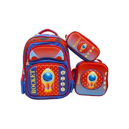 Can hold tie rod schoolbag lunch bag pencil case three-piece set