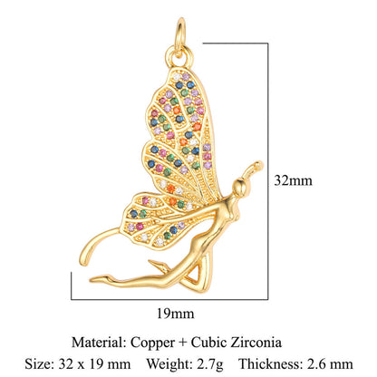 Copper Zircon Cross Virgin Necklace Pendant
