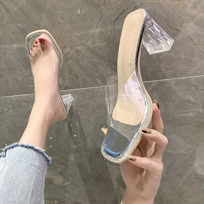 Transparent sandals cool slippers