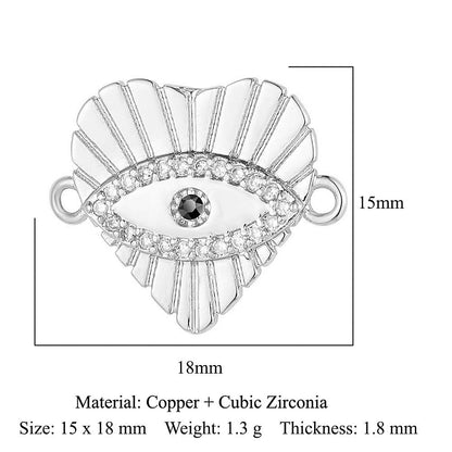 Bead butterfly copper zircon double hole accessories family pendant