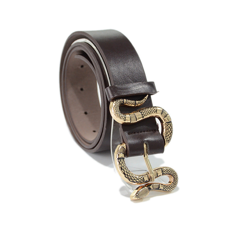 Snake buckle belt