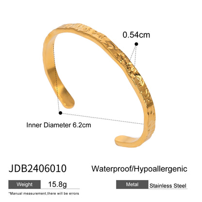 Wave pattern cuff bracelet