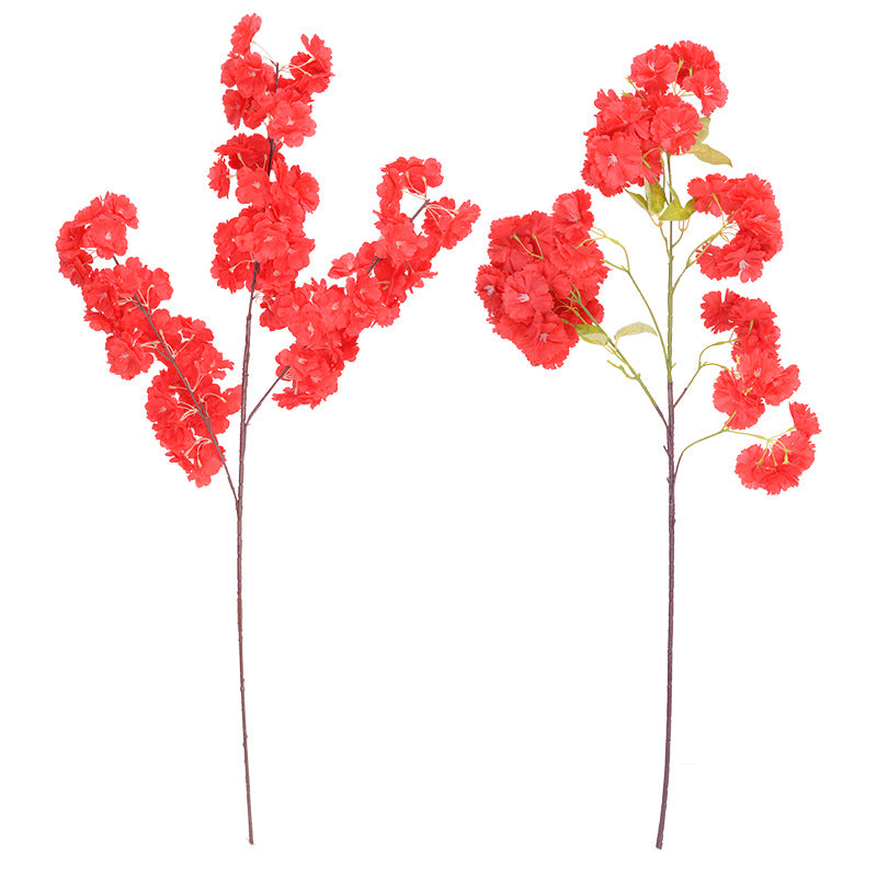 Encrypted 4-pronged 3-pronged cherry blossom tree artificial flowers