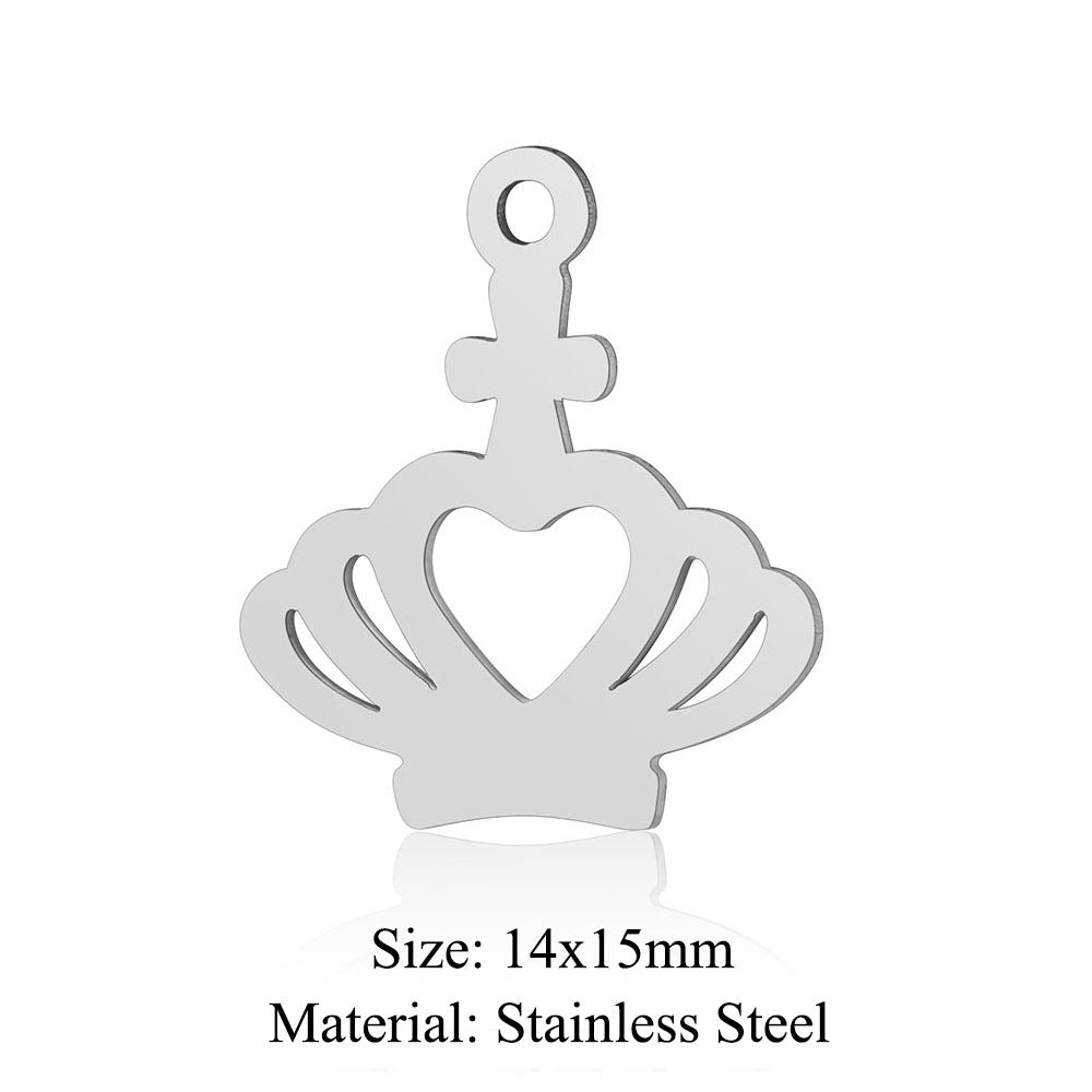 5 pcs/titanium steel hollow cross pendant.