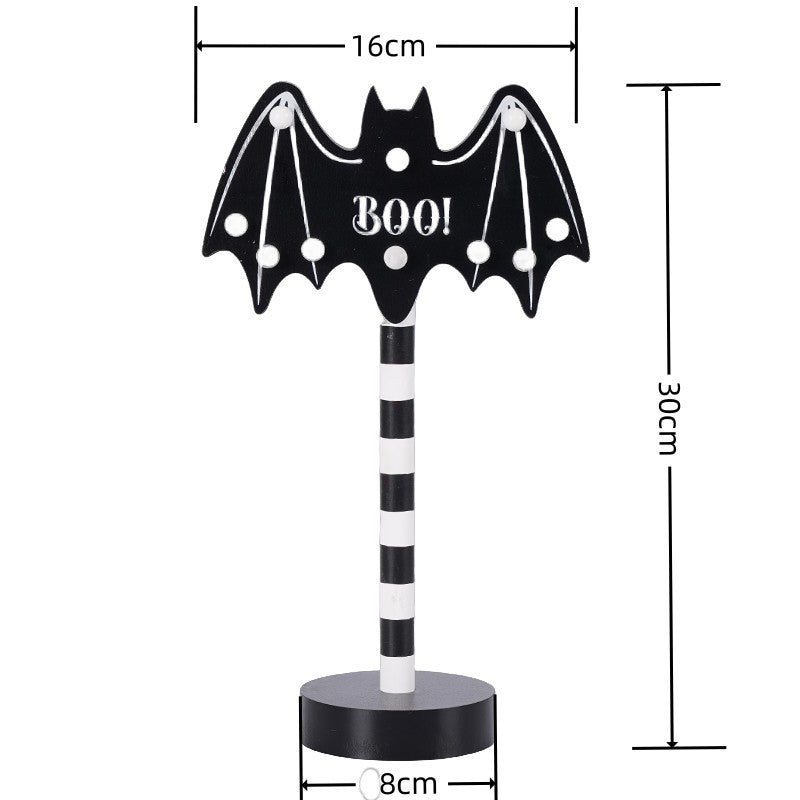 Halloween ghost festival wooden decoration arrangement night light