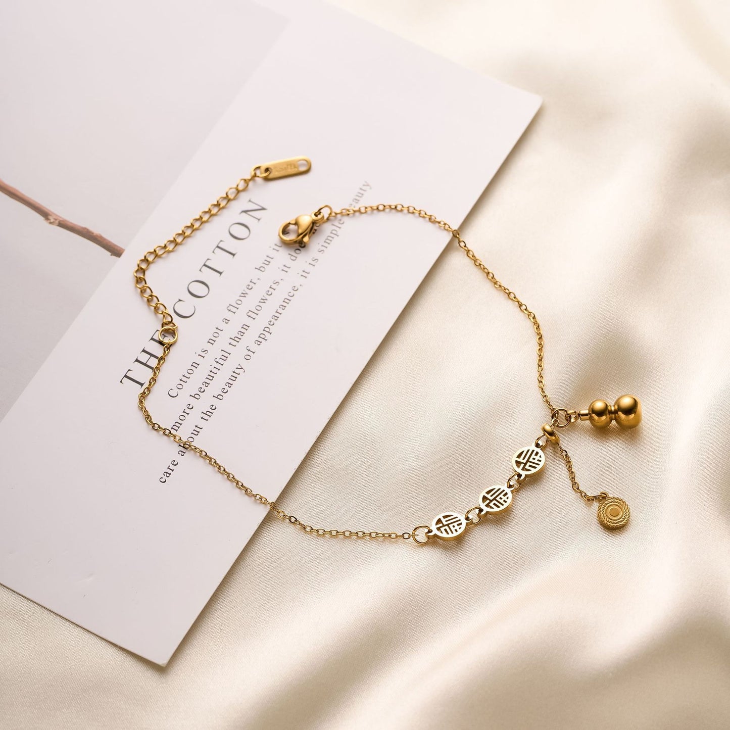 Titanium Steel Gourd Anklet