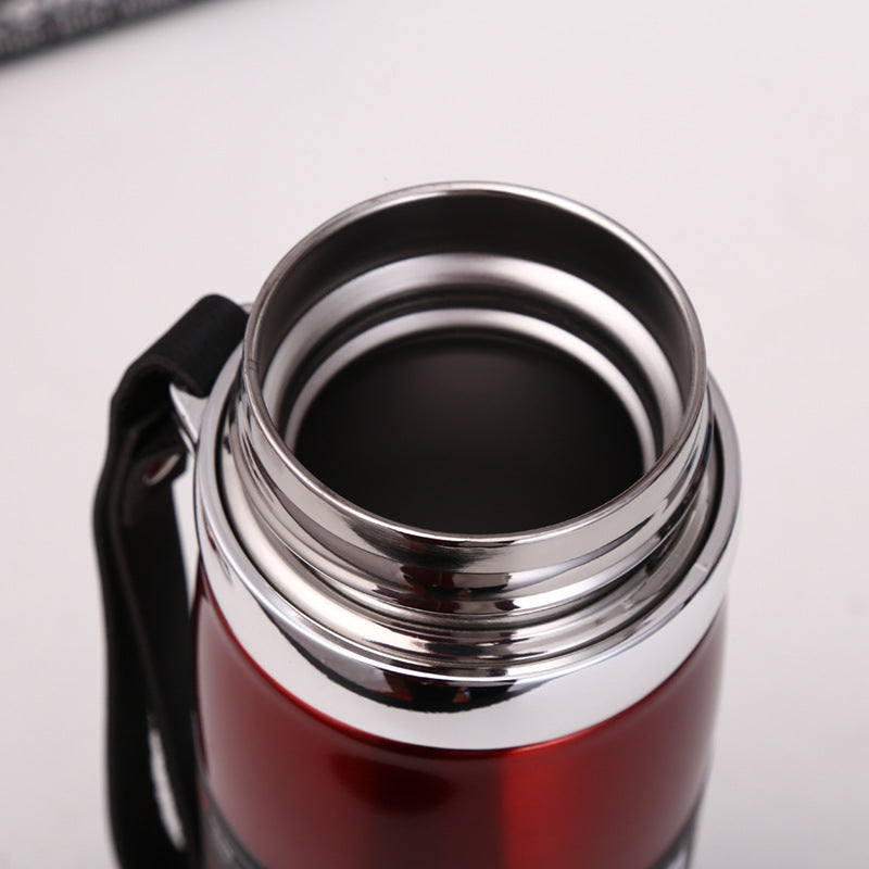 304 Stainless Steel Insulated Mug with Carrying Strap