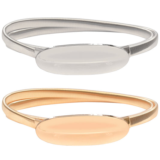 Elastic gold leaf belt