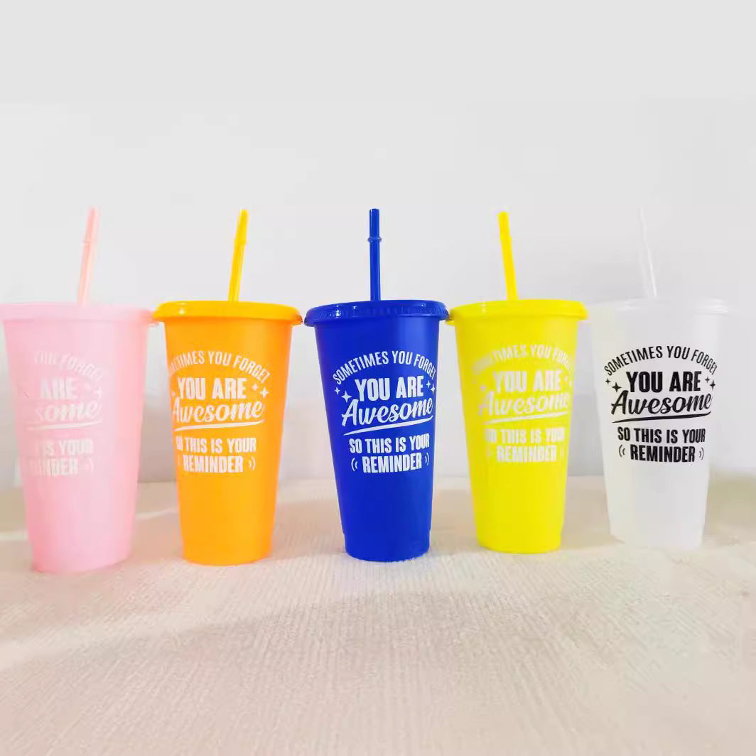Color multi-color single-layer 710M plastic straw cup