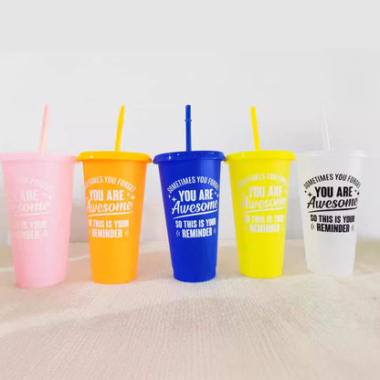 Color multi-color single-layer 710M plastic straw cup