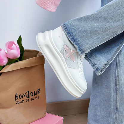 Zapatos blancos ultraligeros transpirables de verano para mujer. 
