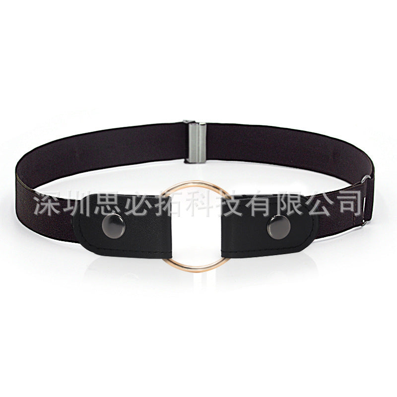 Braided leather button belt