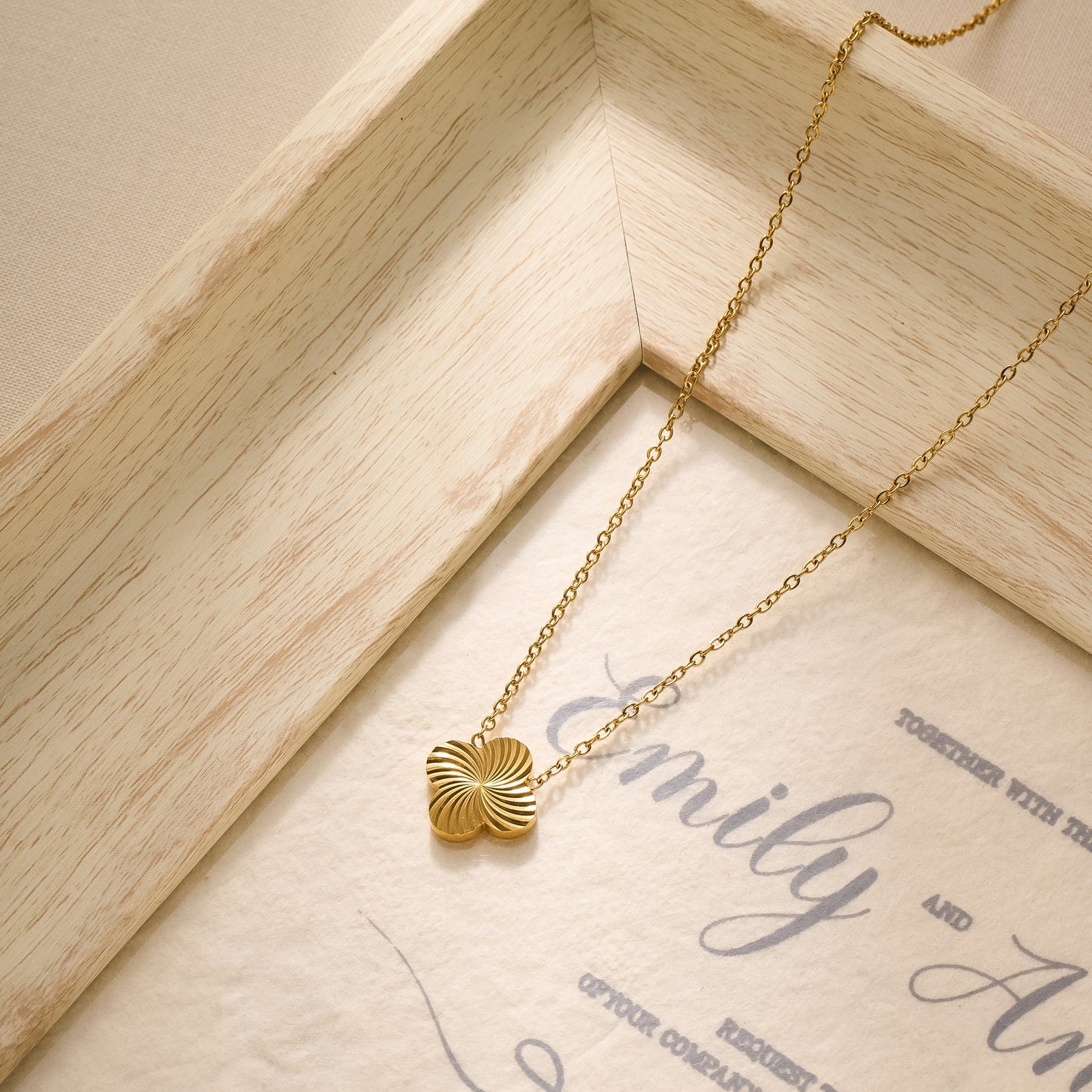 Titanium Steel Four-Leaf Clover Necklace