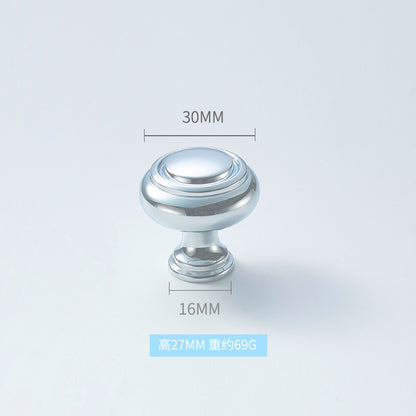 Simple bright silver brass handle