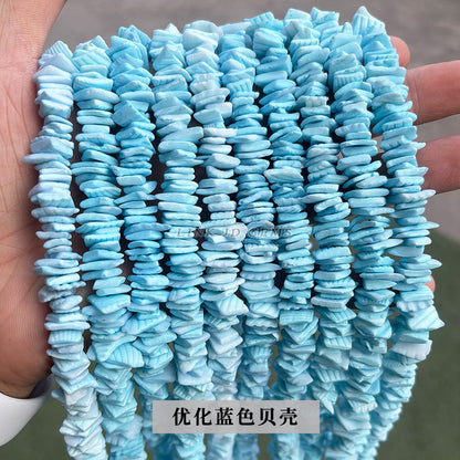 Cuentas espaciadoras cuadradas de concha de color 