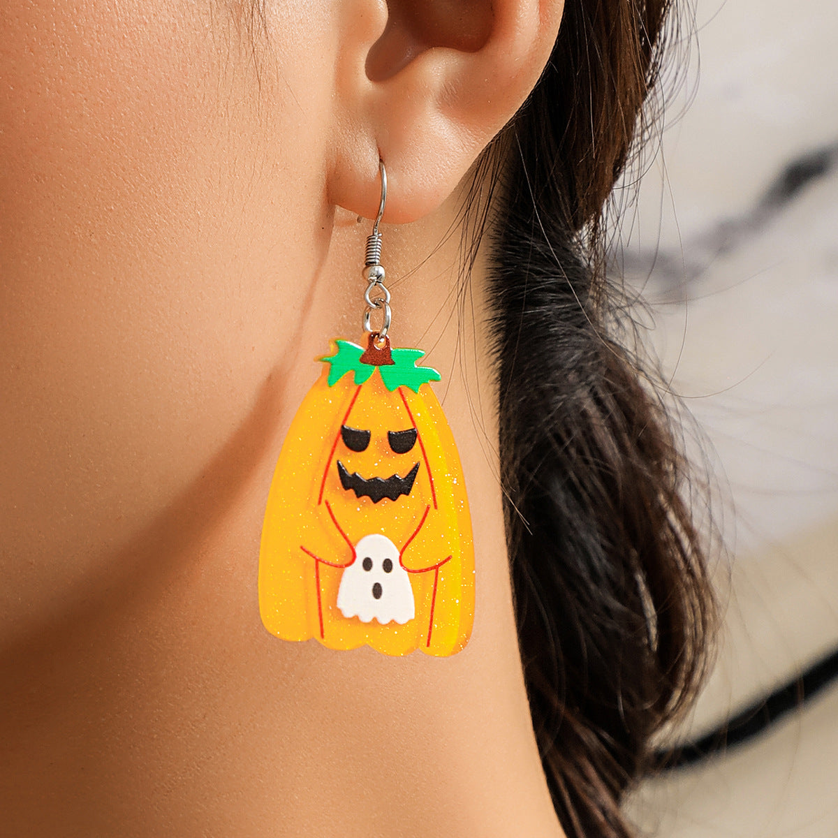 Pendientes de calavera de calabaza Pendientes de joyería 