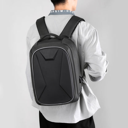 Hard case business backpack USB charging
