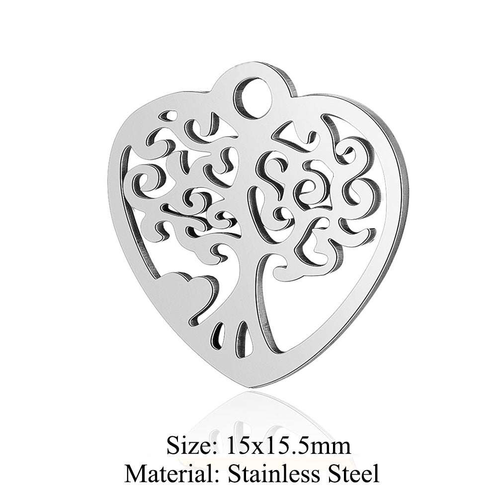 5 pcs/titanium steel accessories Tree of Litfe pendan