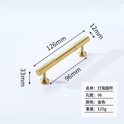 Solid brass cabinet door handle