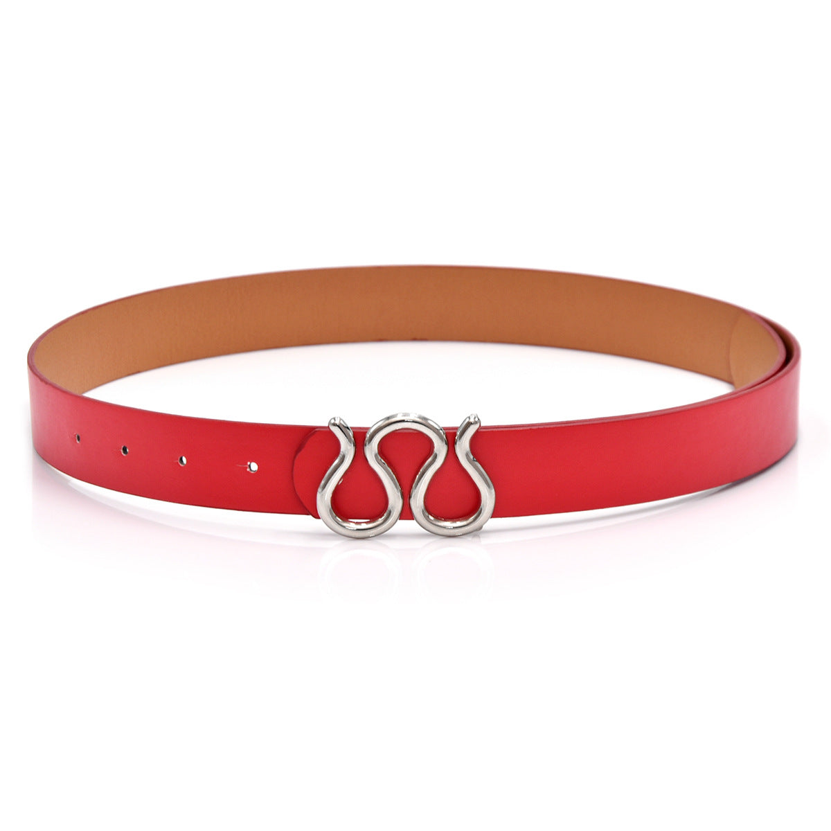 Elastic waist bright red belt