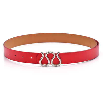 Elastic waist bright red belt