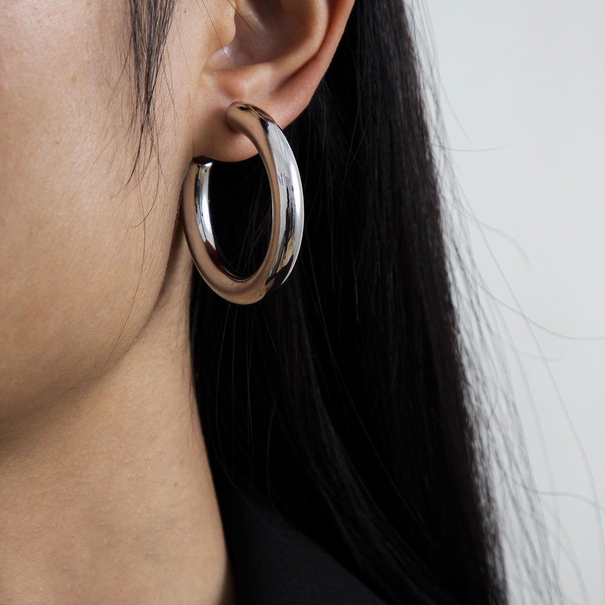 Pendientes vintage con forma de botón 
