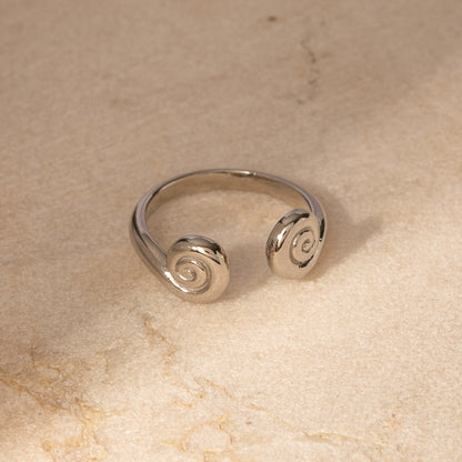 Anillo abierto roscado pulido 