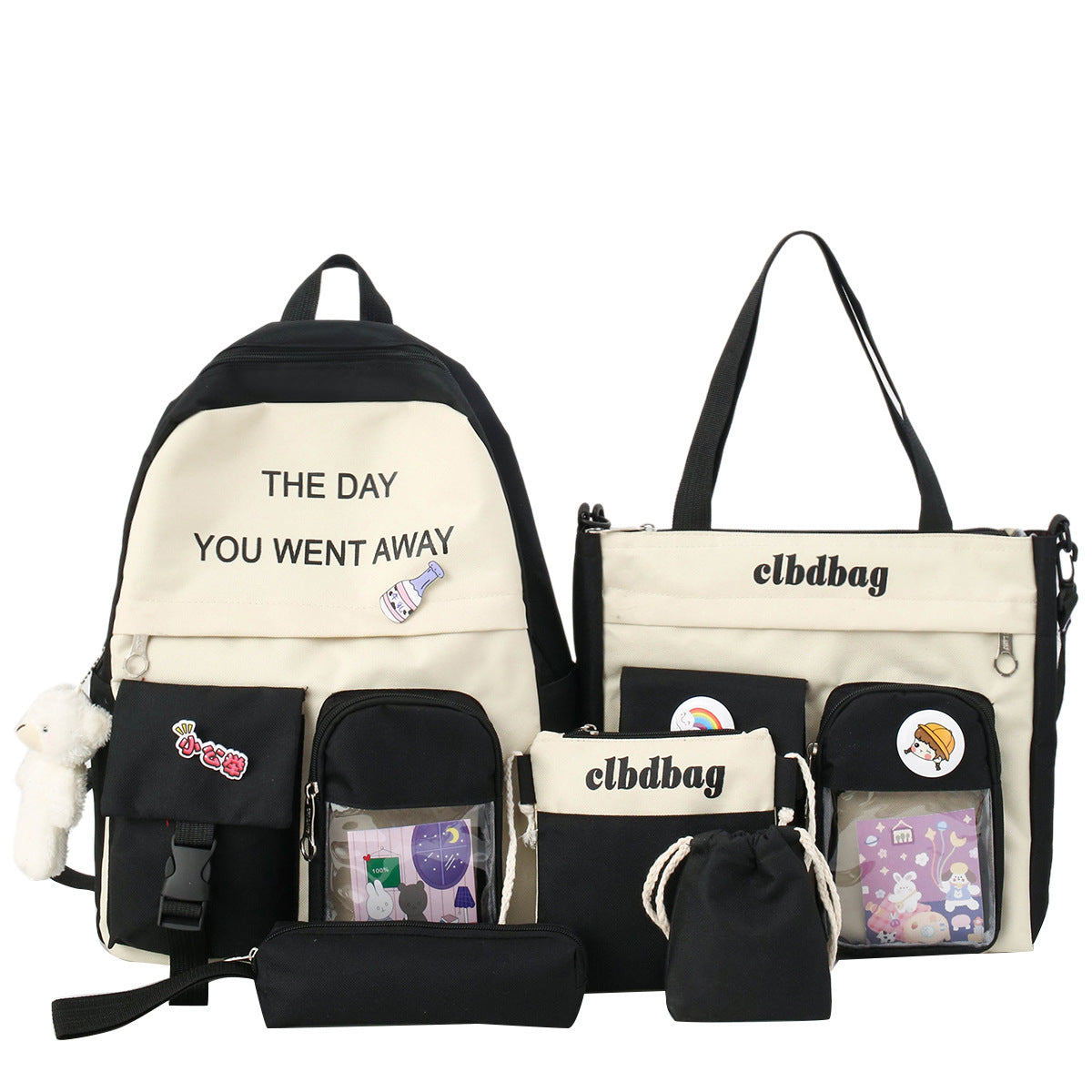 5-piece school bag backpack with good value