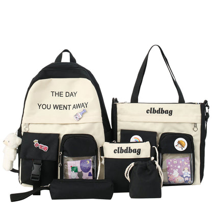 5-piece school bag backpack with good value