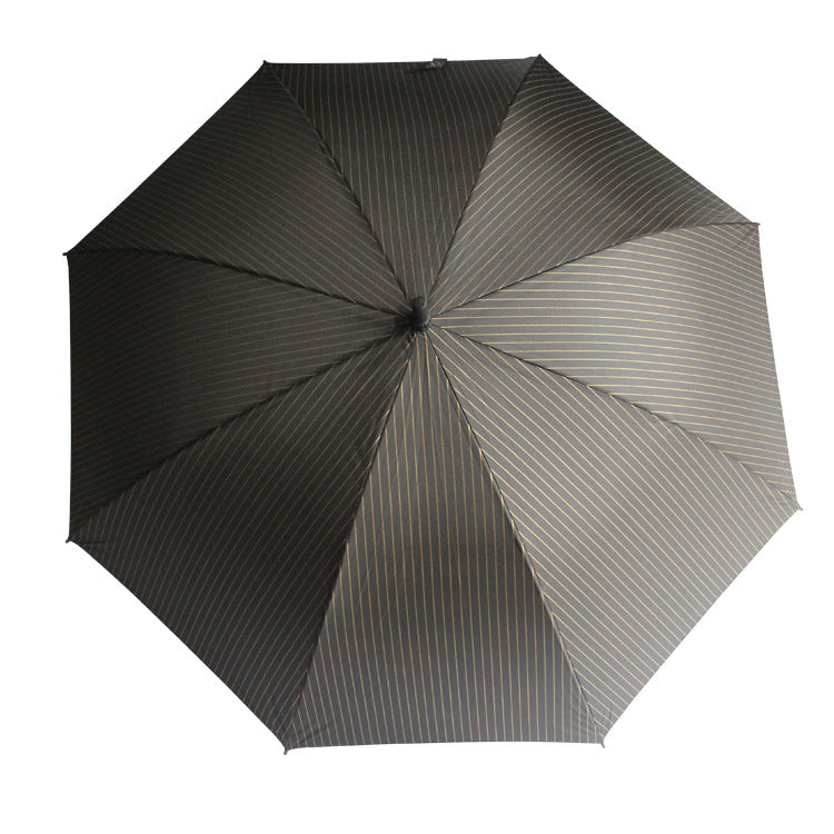 Striped Golf Umbrella Automatic Windproof Umbrella