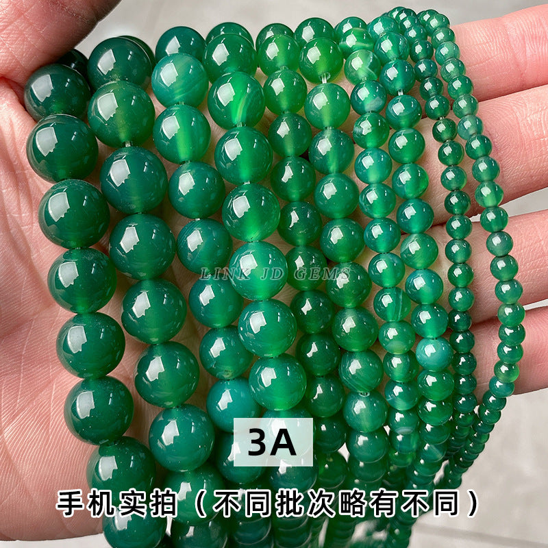 Green agate loose beads