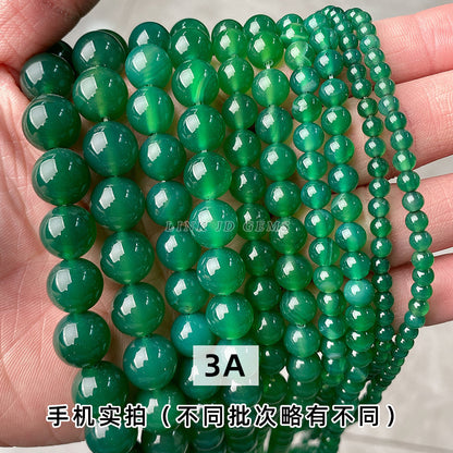 Green agate loose beads