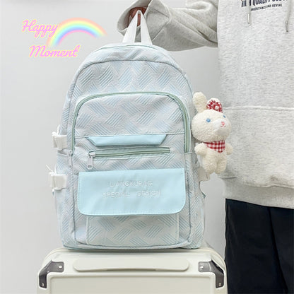 Nylon alphabet casual backpack