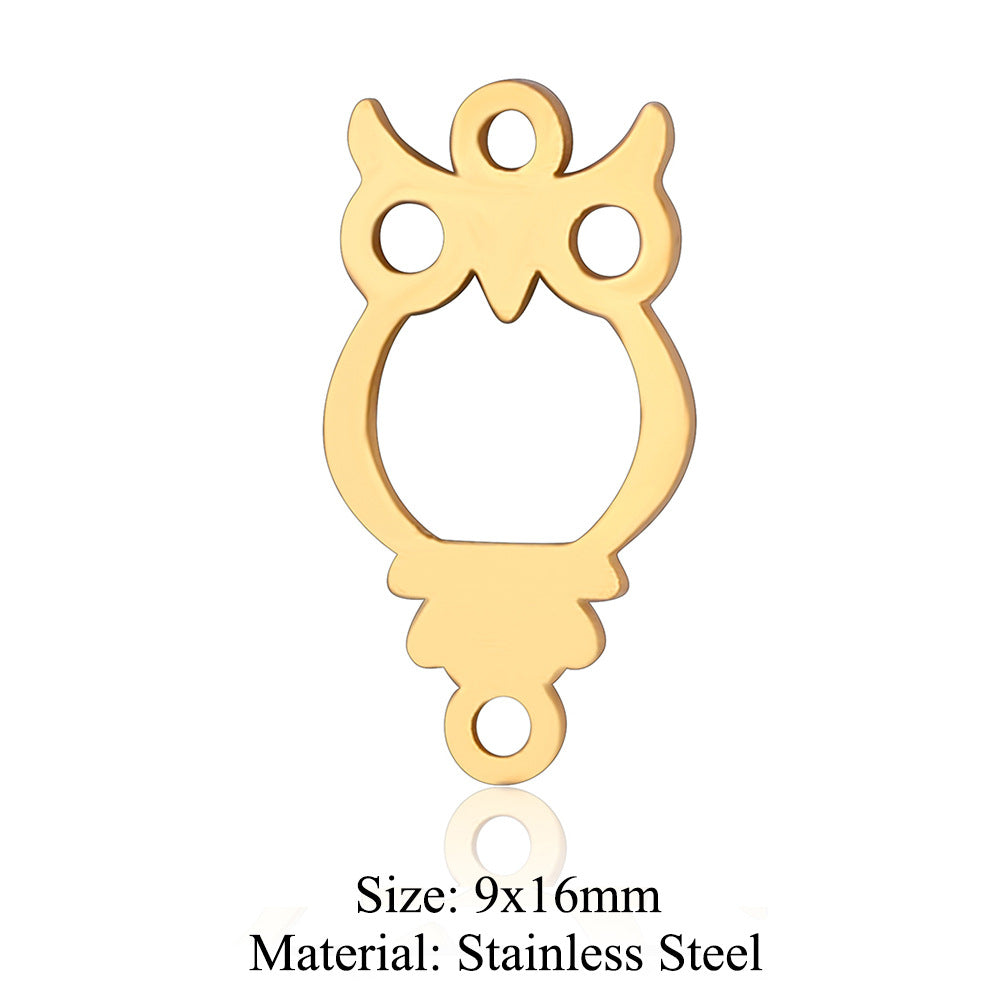 5 pcs/titanium steel pendant pigeon owl dolphin