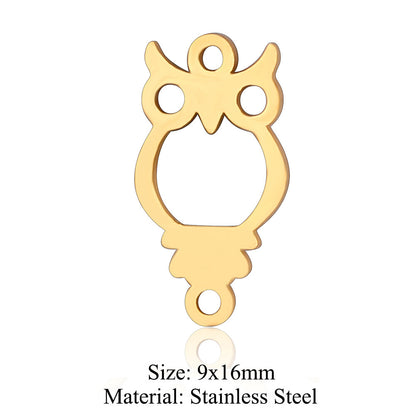 5 pcs/titanium steel pendant pigeon owl dolphin