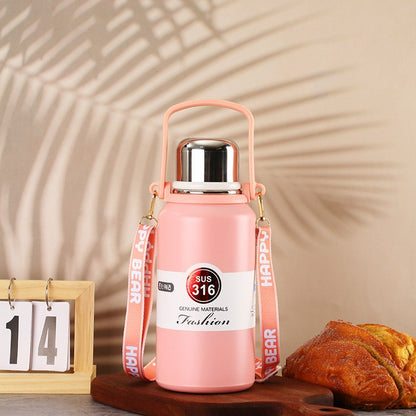 316 Stainless Steel Sports Water Bottle with Handle