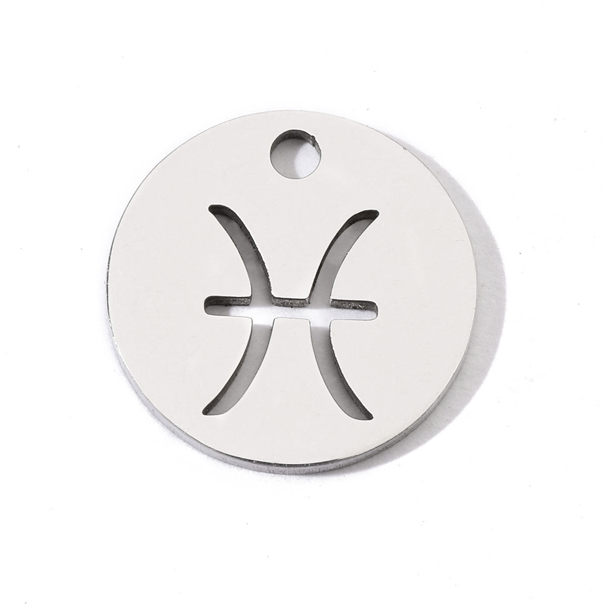 20 pcs/pack simple steel color twelve constellations titanium steel pendant