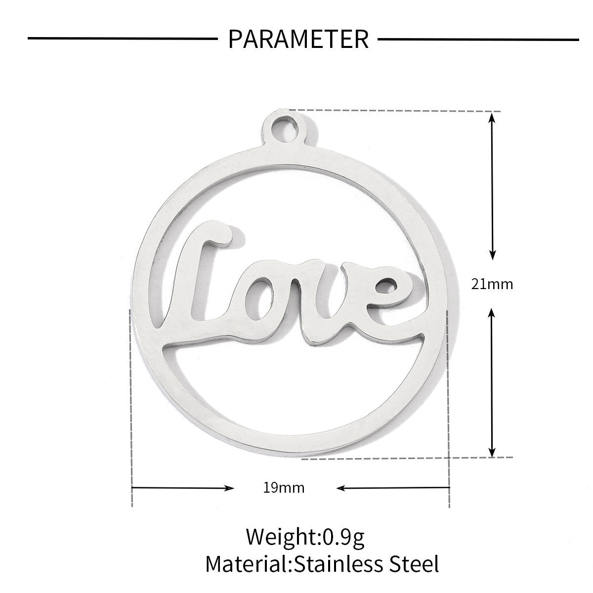 20 pcs/bag Flower Mountain Crown Titanium Steel Pendant