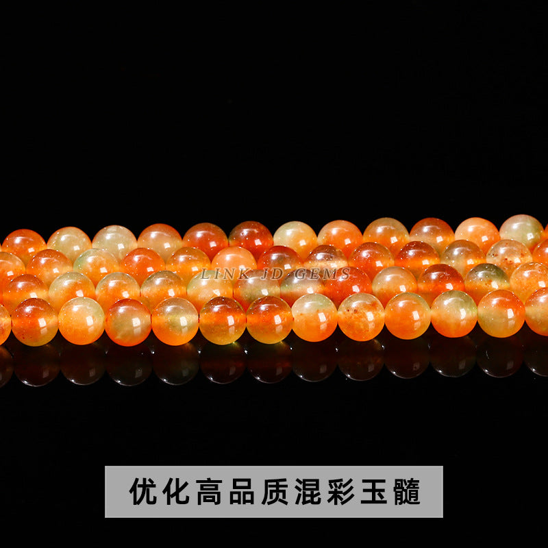 Colored jade round beads