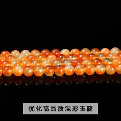 Colored jade round beads