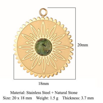 Accessories African jade stainless steel pendant